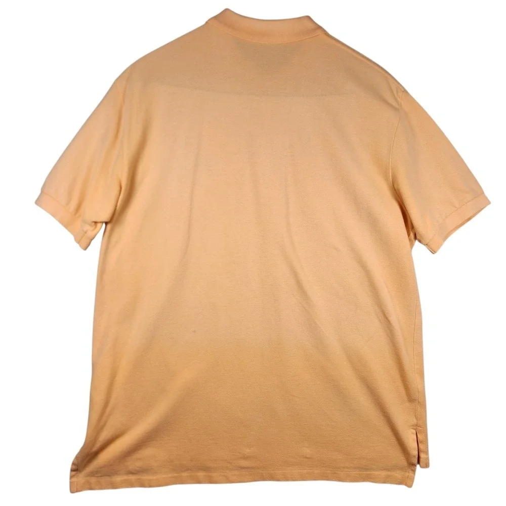 Polo Ralph Lauren Mens XL Peach Orange Pima Cotton Short Sleeve Polo Shirt Logo